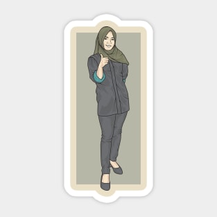 Hijab Girl In Black Outfit Sticker